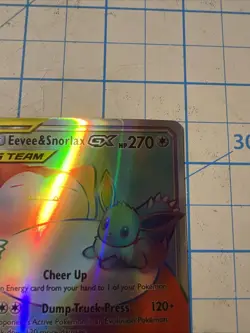 Custom Eevee&snorlax Gx Fun Fan Art (Custom Made Card) Pokemon Card 191/181 - Image 3