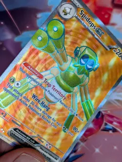 Pokemon Spidops EX TCG Full Art Card 223/198 Scarlet Violet Base NM - Image 2