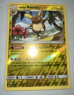 Pokemon TCG Alolan Raichu Crimson Invasion Reverse Holo Card 31/111 - Image 1