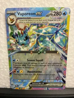Pokemon TCG Vaporeon EX Double Rare Holo Card 23/131 Prismatic Evolutions - Image 1
