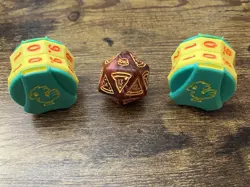 MTG Final Fantasy Chocobo Click Wheel Life Counter x2 TMNT Pizza D-20 Spinner - Image 1