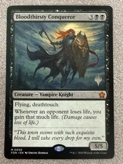 Bloodthirsty Conqueror 58/ Foundations Mythic Black Creature Wizards MTG English - Image 1