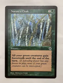Nature's Cloak x1 MTG Portal 1x Magic Good Moderate Play - Image 1
