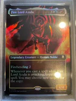 Fire Lord Azula - MtG Avatar Airbender Battle Pose Borderless Foil #0334 PSA 10! - Image 3