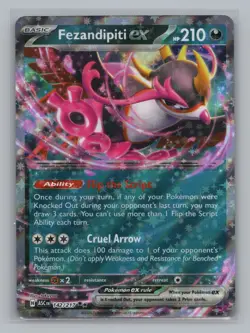 Fezandipiti ex Holo 038/064 Playset Pokemon TCG NM Double Rare - Image 1