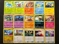 Pokemon TCG Sun & Moon Base 15 Card Lot! Various Conditions! NO Duplicates! #5 - Image 1