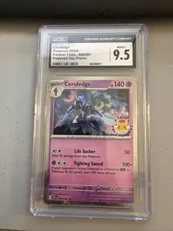 Pokemon CGC 9.5 Ceruledge Pokemon Day Promo 2024 Paldean Fates 040/091 Holo Eng - Image 1