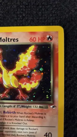 Pokemon TCG Gym Heroes Unlimited Rocket's Moltres 12/132 Holo Rare - Image 4