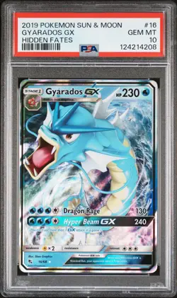 Pokemon Gyarados GX 16/68 Sun & Moon Hidden Fates #16 GEM MINT PSA 10 - Image 1