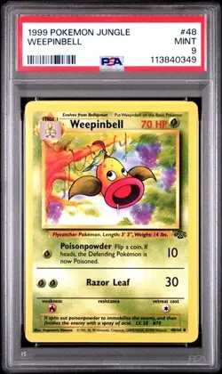Pokemon 1999 Jungle Weepinbell #48 PSA 9 - Image 1