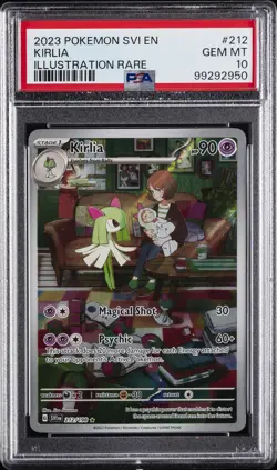 2023 POKEMON SVI EN-SCARLET & VIOLET ILLUSTRATION RARE #212 KIRLIA PSA 10 - Image 1