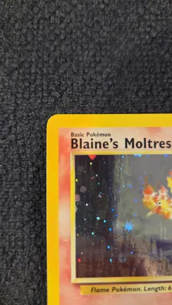 Pokemon TCG Gym Heroes Unlimited Blaine's Moltres 1/132 Holo Rare - Image 2