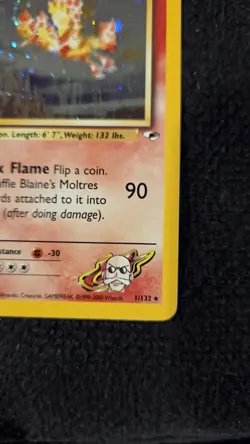 Pokemon TCG Gym Heroes Unlimited Blaine's Moltres 1/132 Holo Rare - Image 5