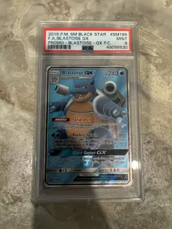 2019 Pokemon Black Star Promo #SM189 Blastoise GX PSA 9 Mint - Image 1