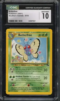 Pokemon CGC 10 Gem Mint Southern Islands Butterfree 9/18 - Image 1