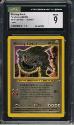 Pokemon CGC 9 Mint Neo Destiny Holo Shining Steelix 112/105 - Image 1