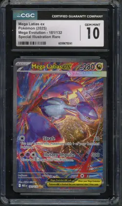 Pokemon CGC 10 Gem Mint Mega Evolution SIR Mega Latias EX 181/132 - Image 1