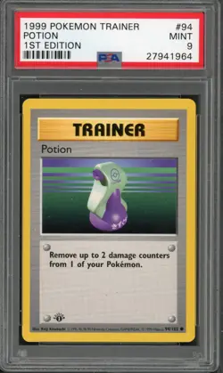 Pokemon PSA 9 Mint 1st Ed. Base Common Potion 94/102 - Image 1
