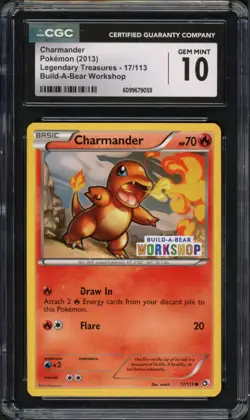 Pokemon CGC 10 Gem Mint Build-A-Bear Workshop Promo Charmander 17/113 - Image 1