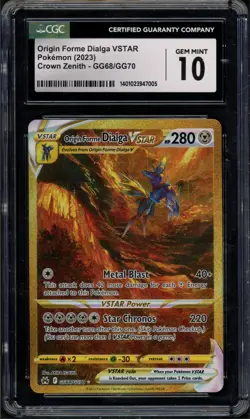 Pokemon CGC 10 Crown Zenith Galarian Gallery Origin Forme Dialga VSTAR GG68/GG70 - Image 1