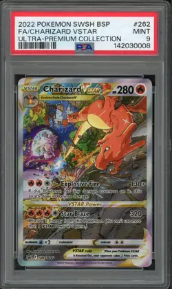 Pokemon PSA 9 Mint Charizard UPC Promo Charizard VSTAR SWSH262 - Image 1