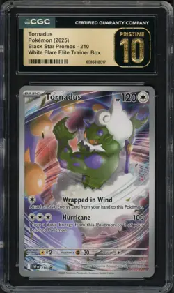 Pokemon CGC 10 Pristine SV Promo Illustration Rare Tornadus SVP210 - Image 1