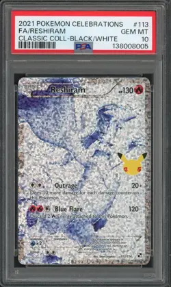 Pokemon PSA 10 Gem Mint Celebrations: Classic Collection Reshiram 113/114 - Image 1