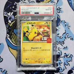 PSA10 Pikachu 020/M-P McDonald's Happy Set Promo Pokemon Card Japanese 2025 UK - Image 1