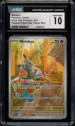 Pokemon CGC 10 Gem Mint SV Promo Illustration Rare Mimikyu SVP075 - Image 1