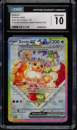 Pokemon CGC 10 Gem Mint SV Promo Full Art Eevee EX SVP174 - Image 1