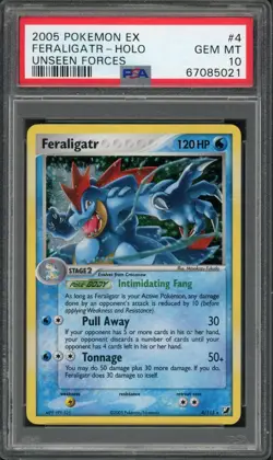 Pokemon PSA 10 Gem Mint Unseen Forces Holo Feraligatr 4/115 - Image 1