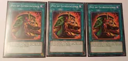 3x Pot of Extravagance SDCK-EN031 1st Edition NM Common Yugioh Play Set - Image 2