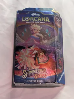 Shimmering Skies Starter Deck Disney Lorcana Amethyst Ruby Sealed Elsa TCG New - Image 1
