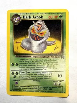 Pokemon Dark Arbok 19/82 Team Rocket Rare Regular 60HP Unlimited 1999 - Image 1
