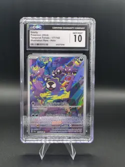 Gastly 177/162 Illustration Rare Holo CGC 10 SV05 Temporal Forces Pokemon TCG - Image 1