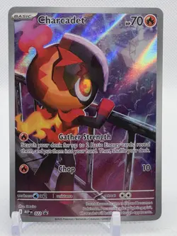 Charcadet 022 Black Star Promo Full Art IR Phantasmal Flames ETB Pokemon TCG NM - Image 1