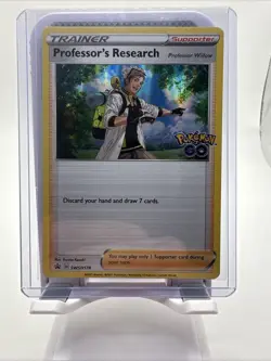 Pokemon TCG: Professor’s Research SWSH178 HOLO Pokemon GO Black Star Promo - Image 1
