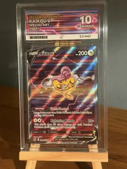 Pokemon TCG Raikou V GG41/GG70 Graded ACE 10 Gem Mint Crown Zenith - Image 1