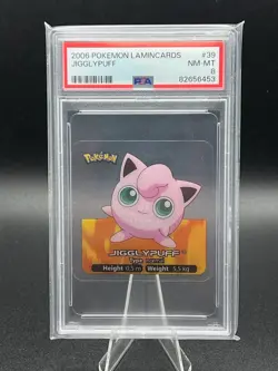 2006 Pokemon Lamincards Square Series 1 Jigglypuff PSA 8 - Image 1