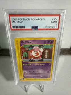 2003 POKEMON AQUAPOLIS #95A MR. MIME PSA 9 - Image 1