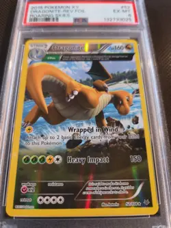 DRAGONITE-REV.FOIL- ROARING SKIES -2015 POKEMON XY- #52 PSA EX-MT 6 - Image 2