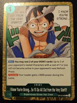 I Know You're Strong... So OP13-040 Foil Rare Carrying On His Will One Piece - Image 1