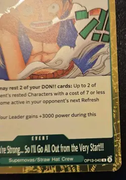 I Know You're Strong... So OP13-040 Foil Rare Carrying On His Will One Piece - Image 5