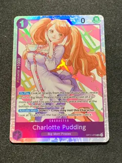 One Piece A Fist of Divine Speed - CHARLOTTE PUDDING SR #OP11-070 ENGLISH CCG - Image 1