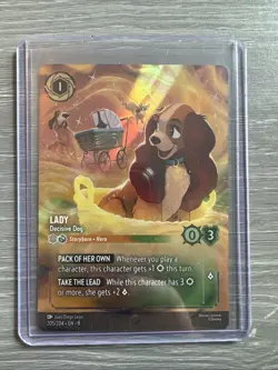 Lorcana- Lady- Decisive Dog - 205/204- ENCHANTED- Reign of Jafar - Image 3