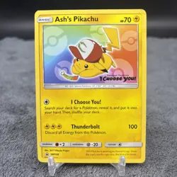 Ash’s Pikachu I Choose You Movie Promo Set Of 7 Cards SM108-114 MP See Pics - Image 2