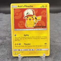 Ash’s Pikachu I Choose You Movie Promo Set Of 7 Cards SM108-114 MP See Pics - Image 4