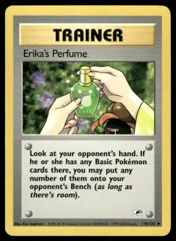 Pokemon Cards Erika's Perfume 110/132 Unlimited Gym Heroes Uncommon NM - Image 1