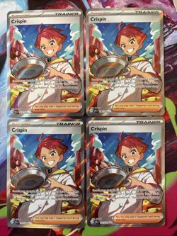 Pokemon TCG Trainer Crispin 164/142 Stellar Crown Ultra Rare Holo Card - Image 1