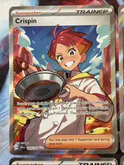 Pokemon TCG Trainer Crispin 164/142 Stellar Crown Ultra Rare Holo Card - Image 2